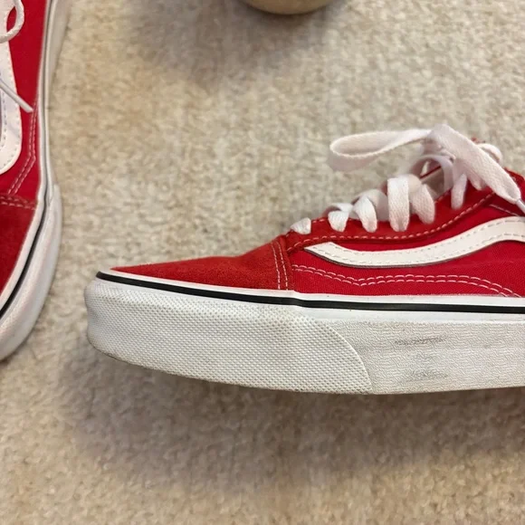 VANS Red and White Sneakers - Picture 5 of 11